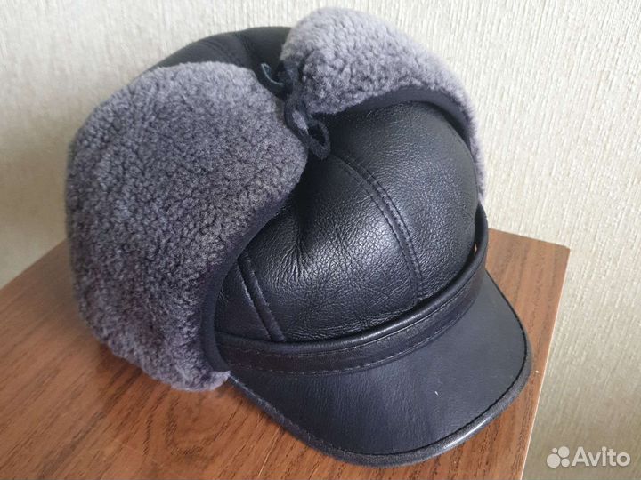 Шапка мужская нат.кожа и мех. Турция