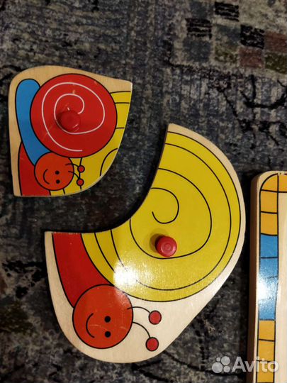 Деревянные пазлы вкладыши