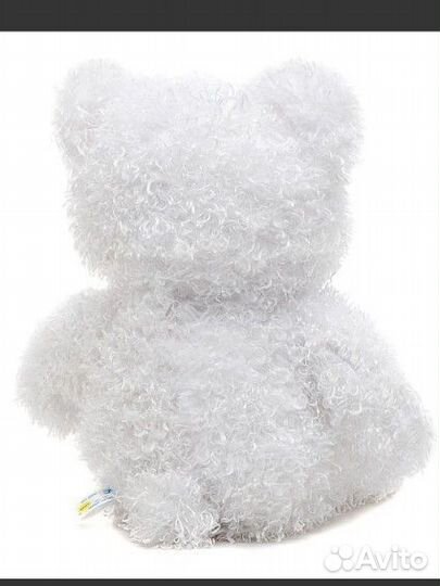 Плюшевый медведь белый новый новогодний светится