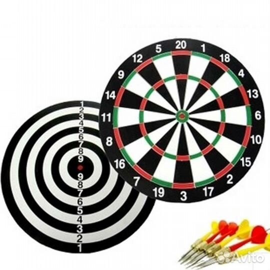 Дартс двухсторонний с дротиками