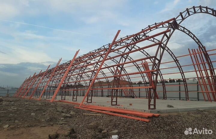 Ангар из сэндвич панели