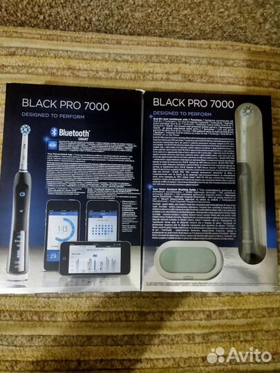Электронная зубная щетка Braun black pro 7000