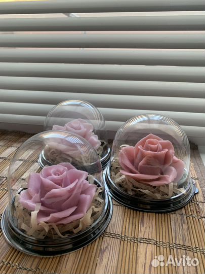 Мыло ручной работы Роза и бальзам для губ