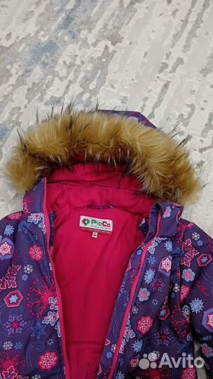 Пуховик зимний для девочки 134 140