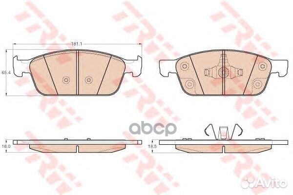 Колодки тормозные дисковые перед GDB2009 TRW