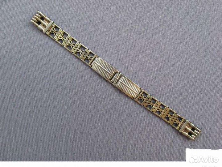 Серебрянный часовой браслет дамский