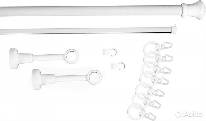 Карниз двухрядный Успех 300 см металл/пластик цвет