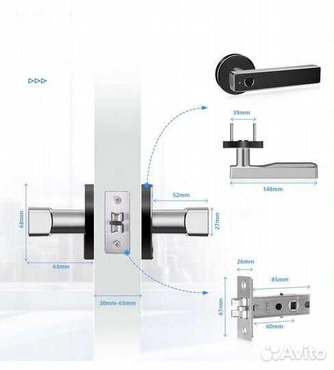 Электронный кодовый smart-замок для шкафчика