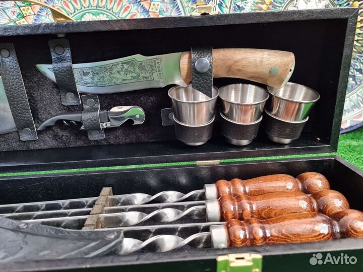 Шампура в чемодане / Подарочный набор Элитный