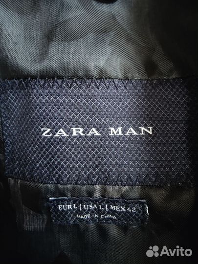 Плащ тренч Zara Man мужской черный 42 размер