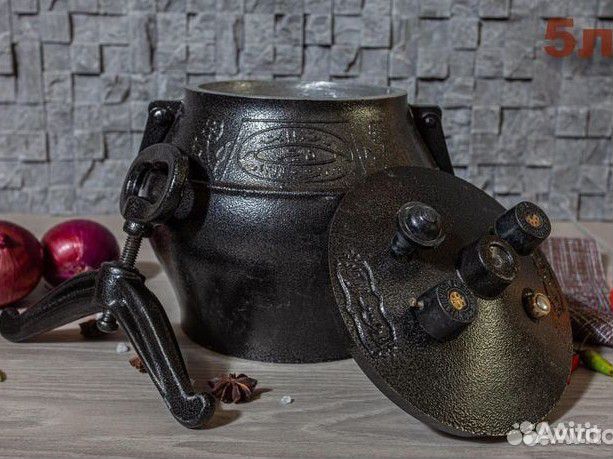 Афганский казан 10 литров графитовый rasko baba