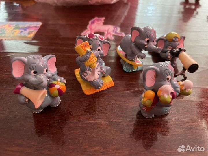 Киндер слоники коллекционные 5штук
