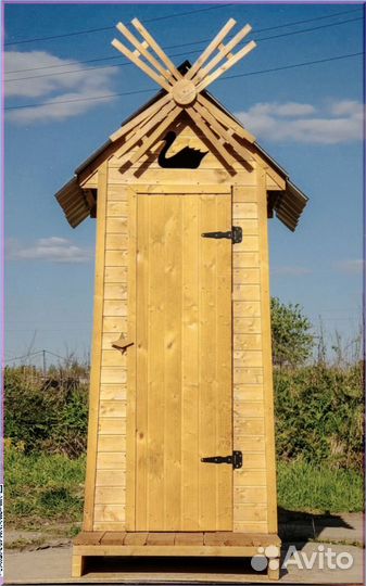 Дачный туалет деревянный с установкой чйв 663