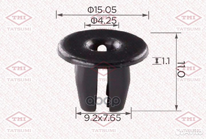 Nsii0024385611 Клипса автомобильная упаковка 10