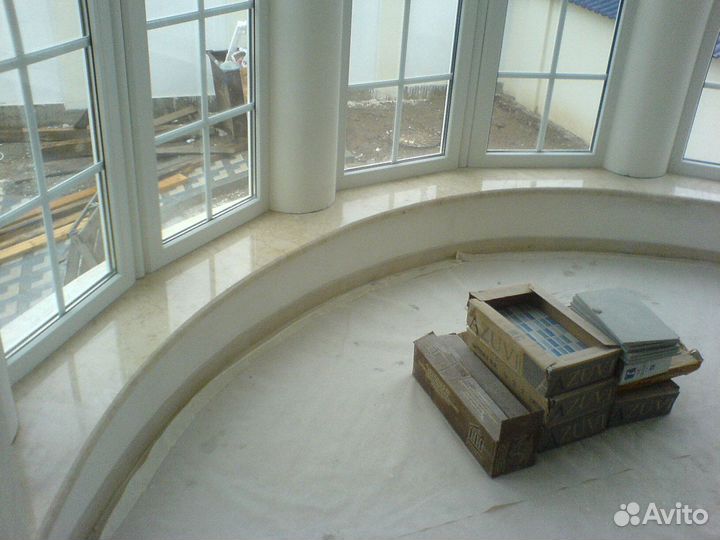 Подоконник, выбор оттенка, из камня