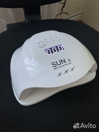 Лампа для ногтей профессиональная + Материалы