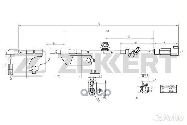 Датчик ABS передн. лев. Mitsubishi Outlander II