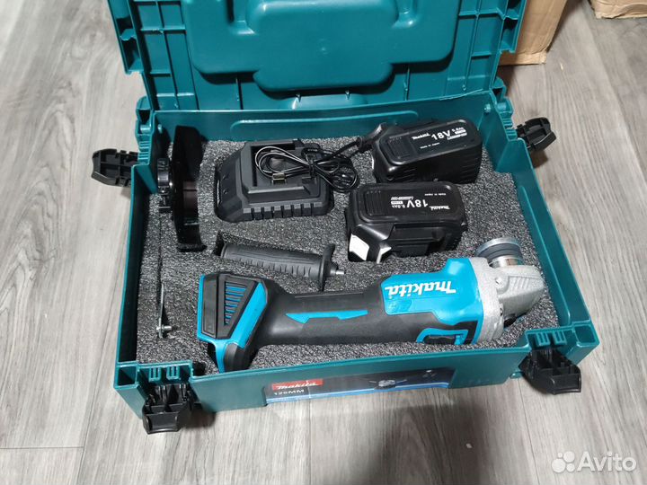 Аккумуляторная ушм (болгарка) makita 125мм