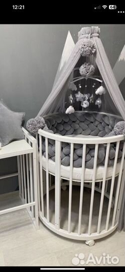 Бортик коса в кроватку