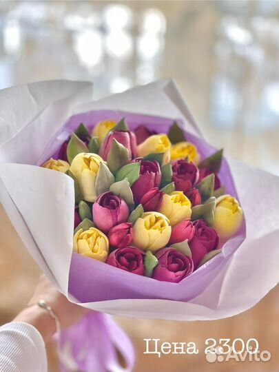 Букет из зефира к 8 марта