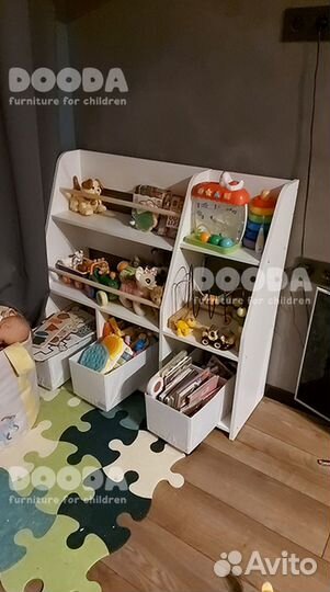 Стеллаж детский для книг развивающий Монтессори