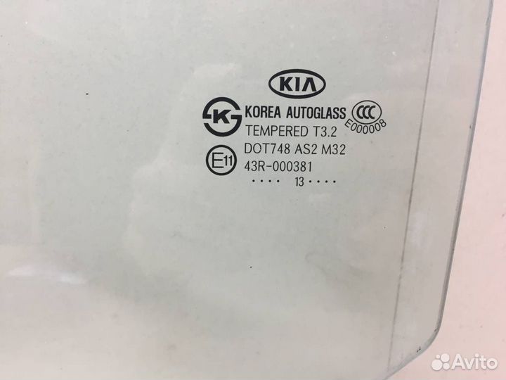 Стекло двери задней левой Kia Picanto BA 2005-2011