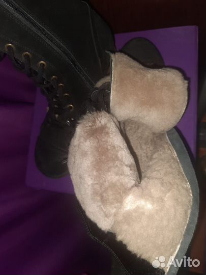 Ботинки зимние натуральная кожа (замша) р.37-38