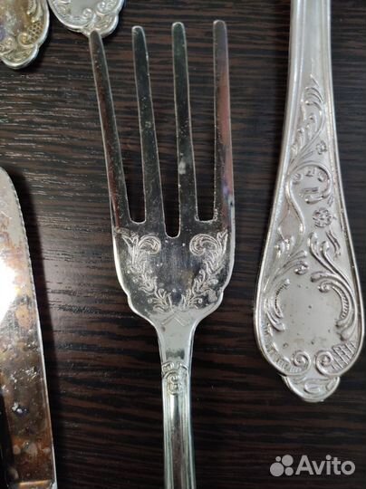 Набор столовых приборов серебро 800 пробы