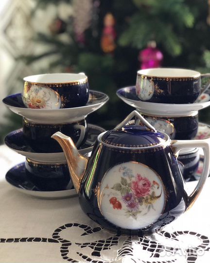 Чайный сервиз. Царская Россия.Т-во М.С. Кузнецов