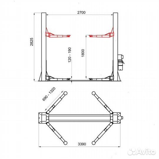 Подъемник 4 Т WDK-523 380 В