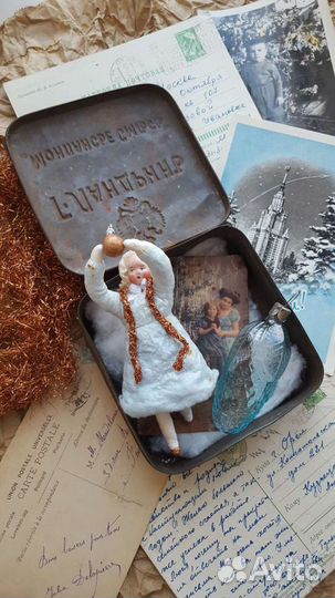 Ватные елочные игрушки