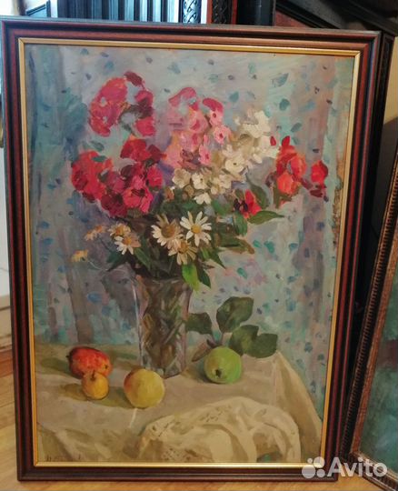 Картина маслом. Полевые цветы. Богачев П. Н