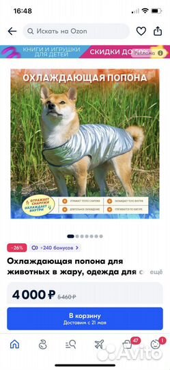 Охлаждающий жилет для собак