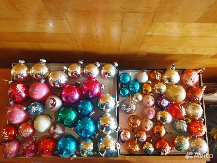 Елочные игрушки СССР. Стекло