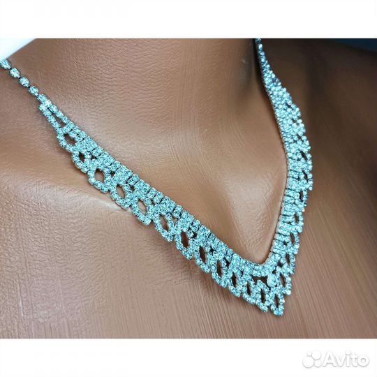 Бижутерия украшения на свадьбу серьги колье