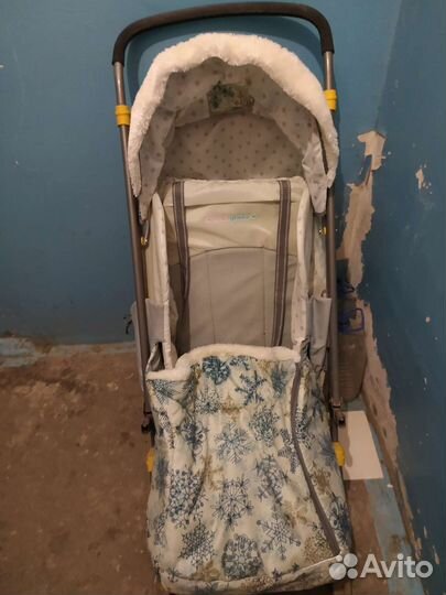 Детские санки коляска с колесами
