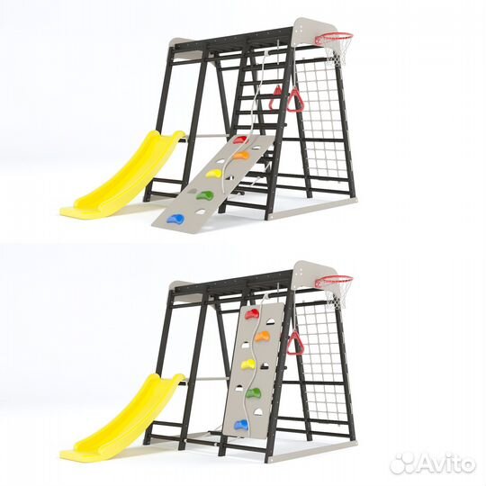 Шведская стенка со скалодромом сн-02-n