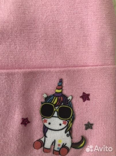 Новые шапочки для девочки единорожка на 3-6 мес