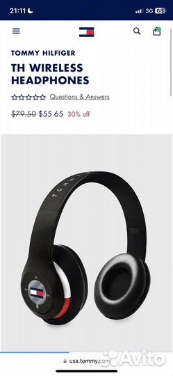 Беспроводные наушники Tommy Hilfiger