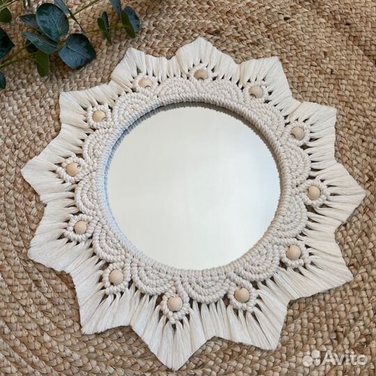 Зеркало макраме мандала бохо