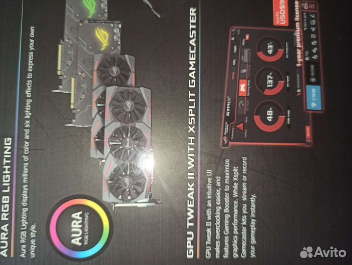 Видеокарта Asus Strix GTX 1070 8Gb Продажа/обмен