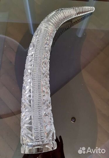 Хрусталь : ваза для цветов, рог