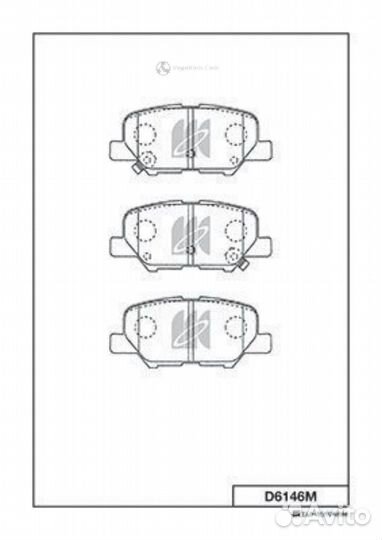 Колодки задние Mazda 6 Mitsubishi OutLander D6146M