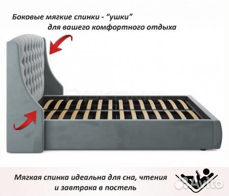 Кровать полутораспальная Стефани с матрасом астра