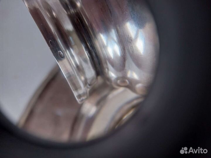 Чашка с блюдцем серебро