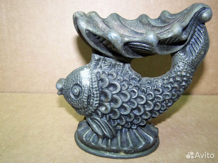 Пепельница рыбка, силумин