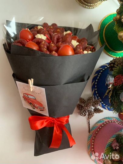 Мужской колбасный букет, мясной букет