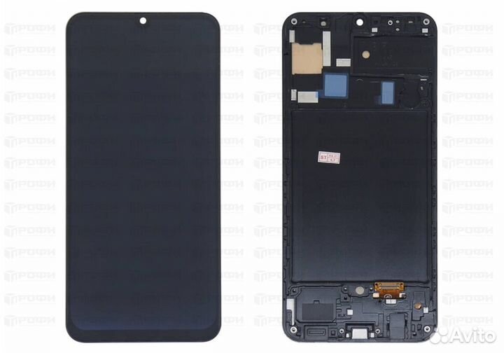 Дисплей Samsung A505 в рамке (черный) oled