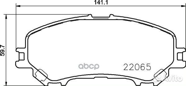 Колодки тормозные дисковые перед NP2074 NIS