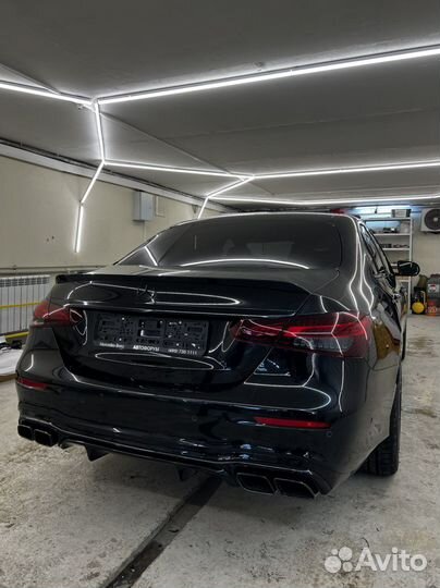 Диффузор 63 AMG черный на W213 рестайлинг